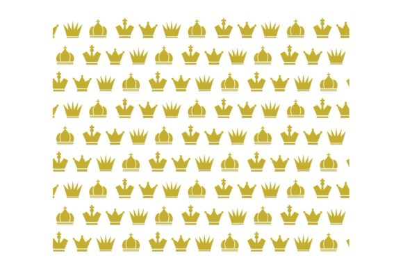 Crown Seamless Vector Pattern